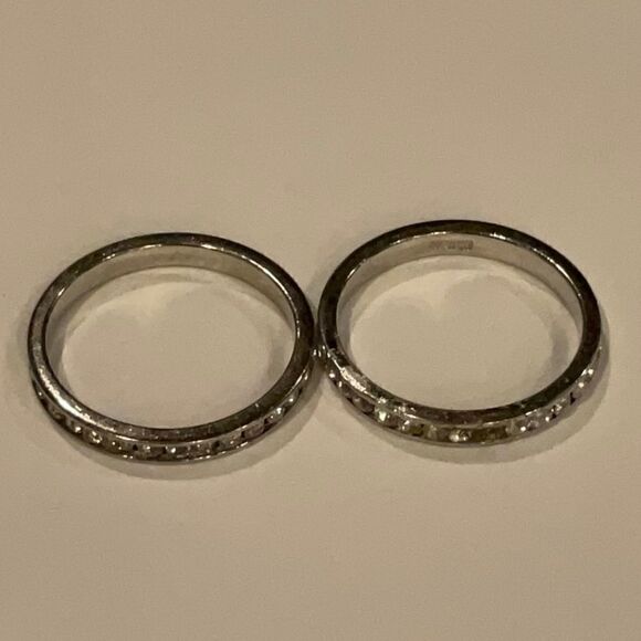 Beautiful Sterling Silver Eternity Rings - Picture 3 of 4